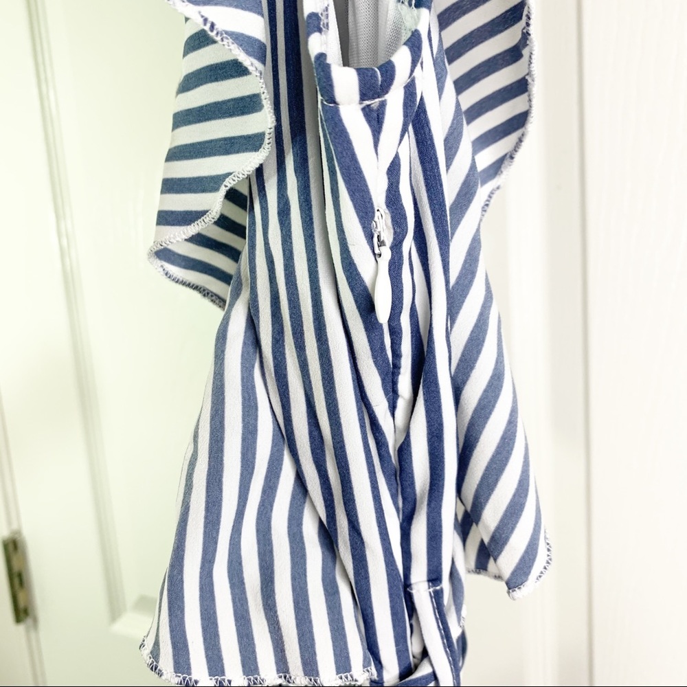 Elizabeth Crosby Pippa Ruffle Stripe Wrap Dress - Picture 8 of 14